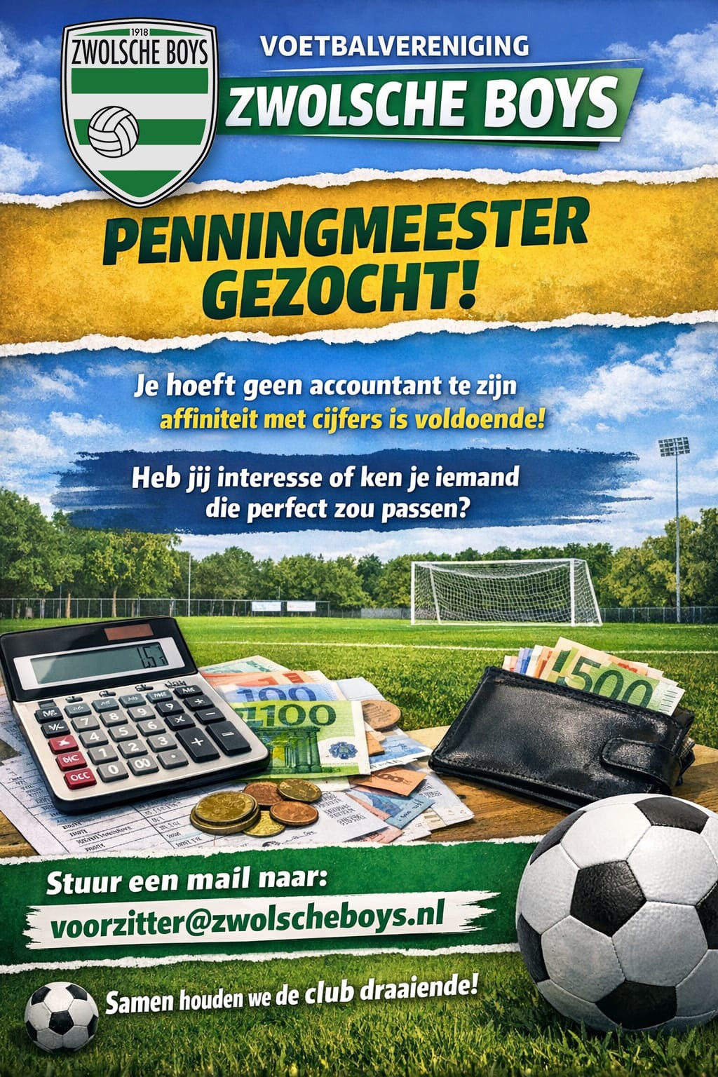 PENNINGMEESTER GEZOCHT!